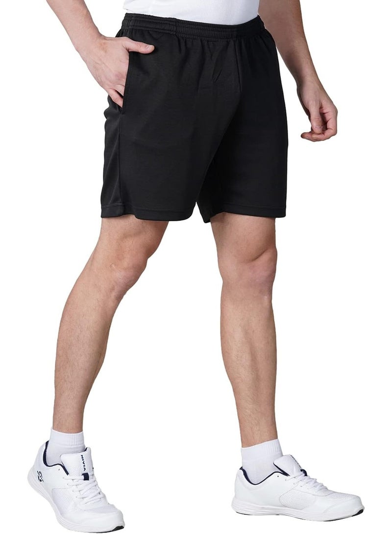 NIVIA Soccer Shorts – Black Medium, Lightweight Breathable Sports Shorts for Gym, Running, Yoga & Active Sports - Image 4